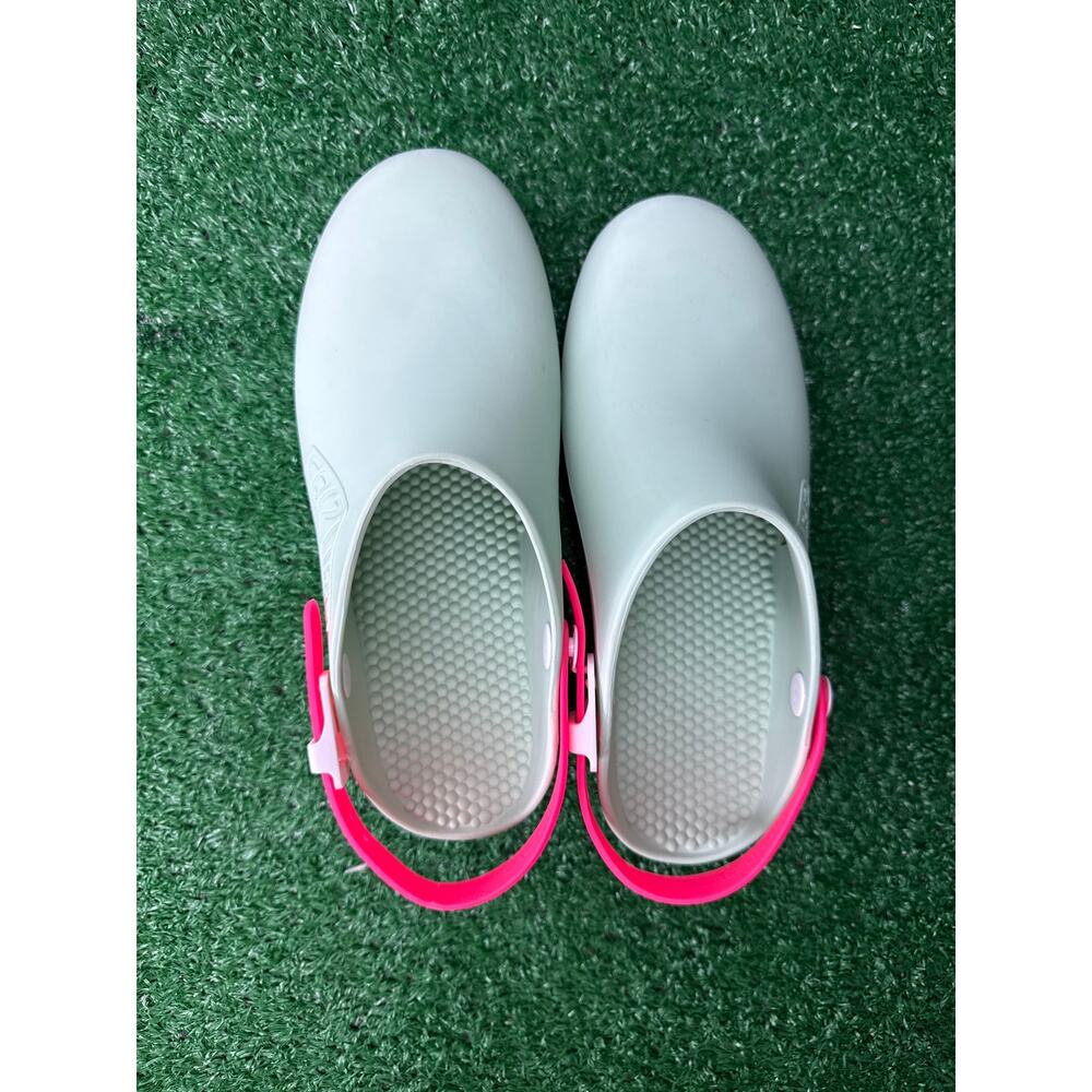 Calzuro Bihos Nursing Clogs Pistachio Green Pink Strap 37-38 EU W 8-8.5 - Picture 6 of 8